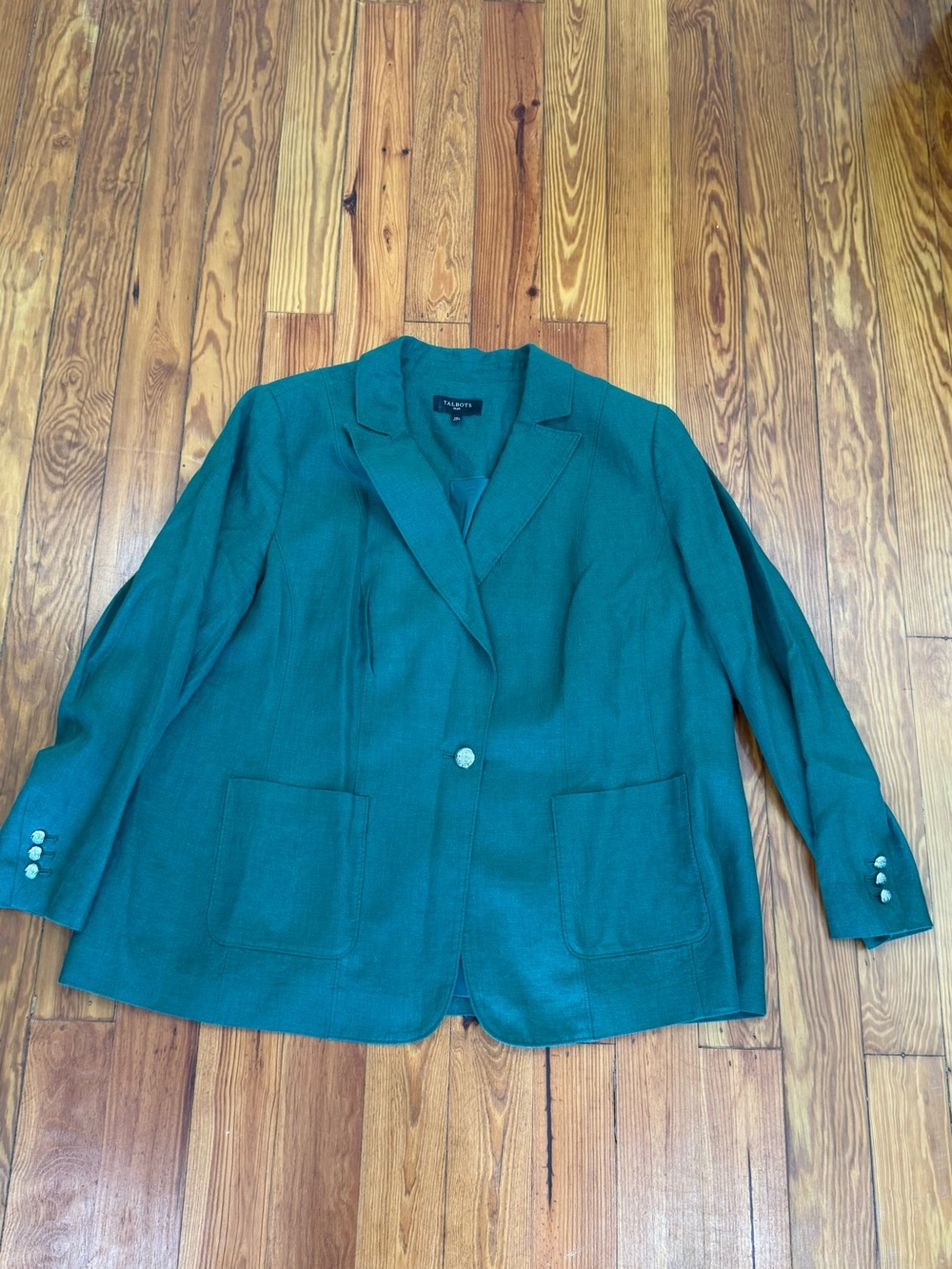 Talbots Deep Green Single-Button Womens Blazer